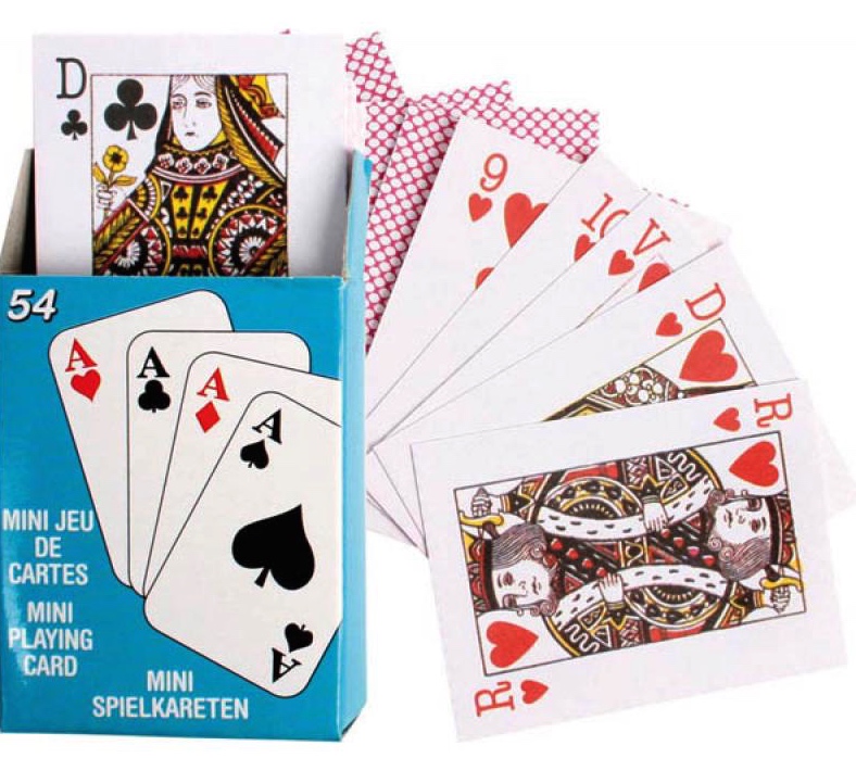 Jeu de 54 mini cartes pas cher