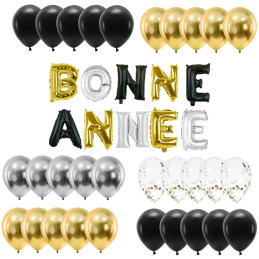 Kit 40 ballons Bonne Année pas cher