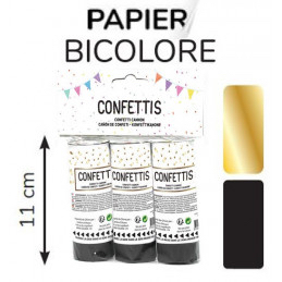 KIT canons à confettis en papier de soie noir et or pas cher