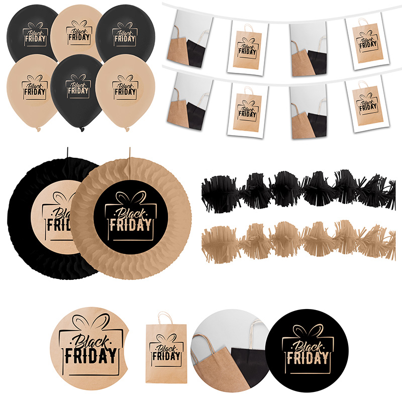 Kit de décorations black friday pour vitrines et boutique