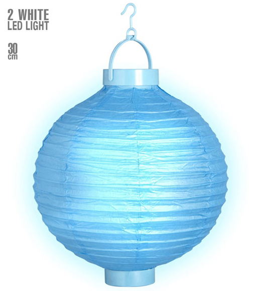 Lampion lumineux bleu à led pas cher