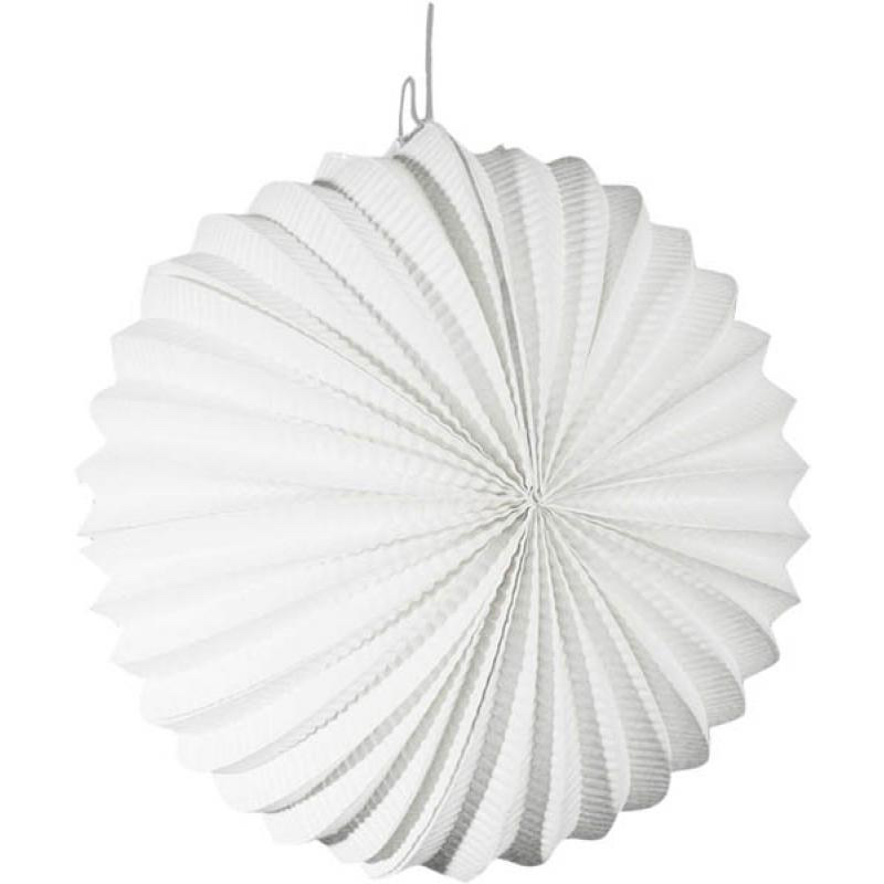 Lampion rond blanc 22cm pas cher