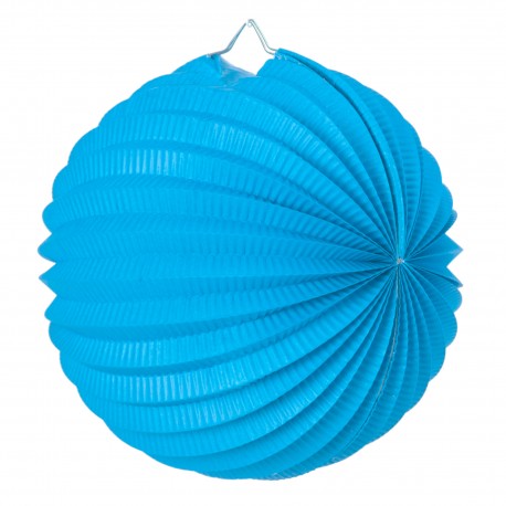 Lampion rond bleu glacier pas cher