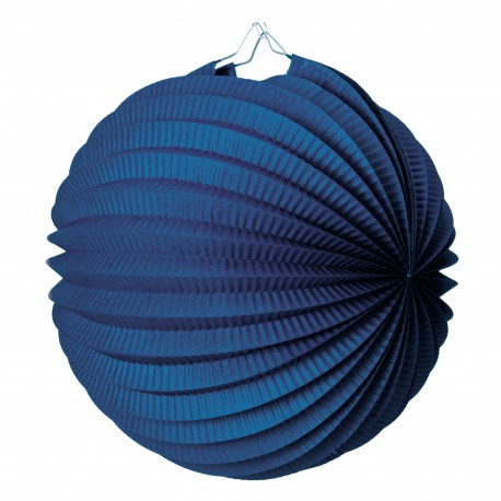 Lampion rond bleu marine pas cher