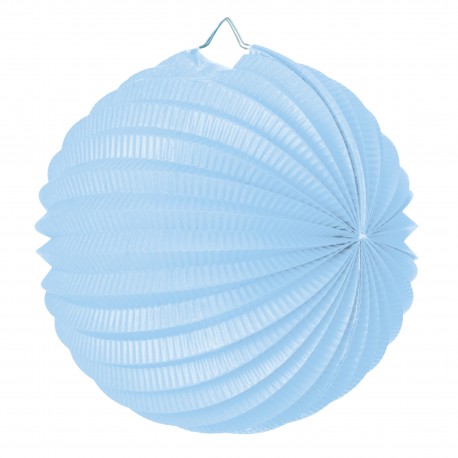 Lampion rond Bleu tendre pas cher