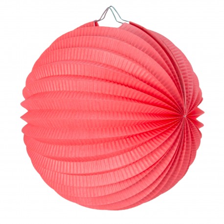 Lampion rond corail pas cher