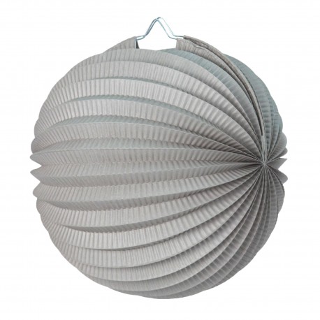 Lampion rond gris pas cher