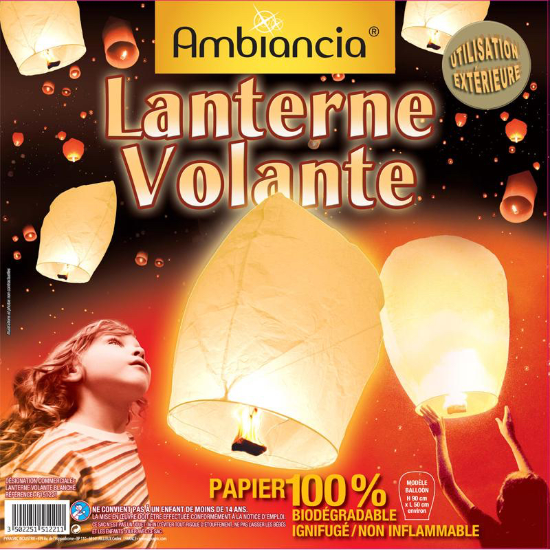 Lanterne Volante de couleur blanche et de qualité supérieur