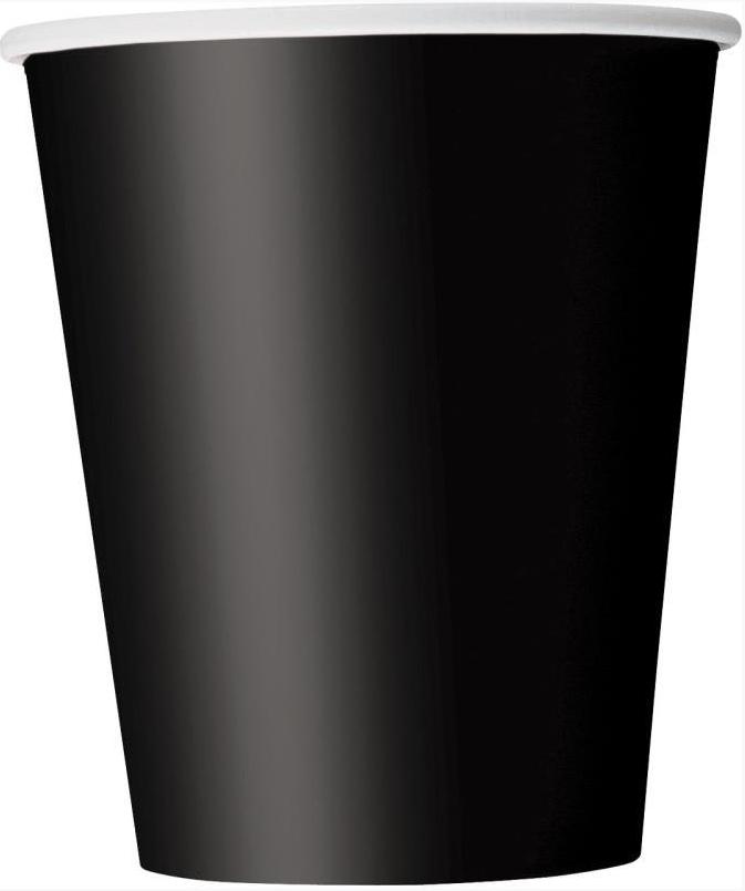 Lot de 25 gobelets carton noir pas cher