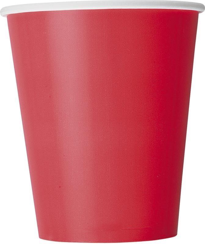 Lot de 25 gobelets carton rouge pas cher