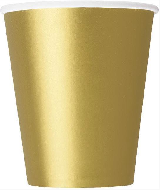 lot de 25 gobelets or en carton pas cher