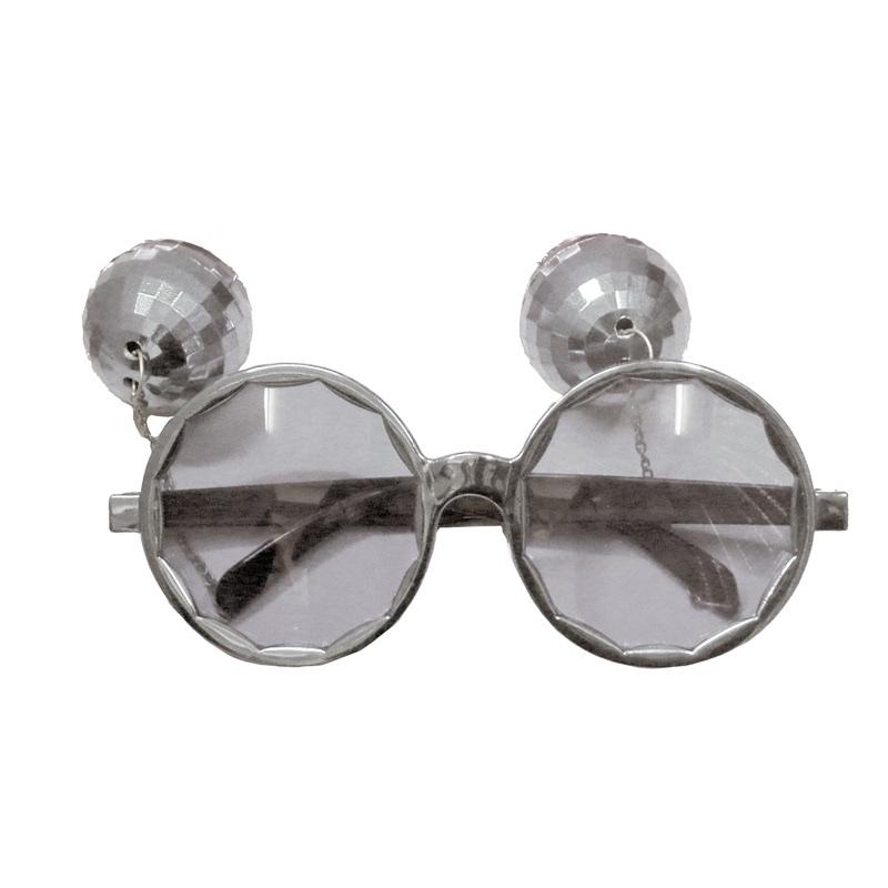 Lunettes Disco avec boule argent pas cher