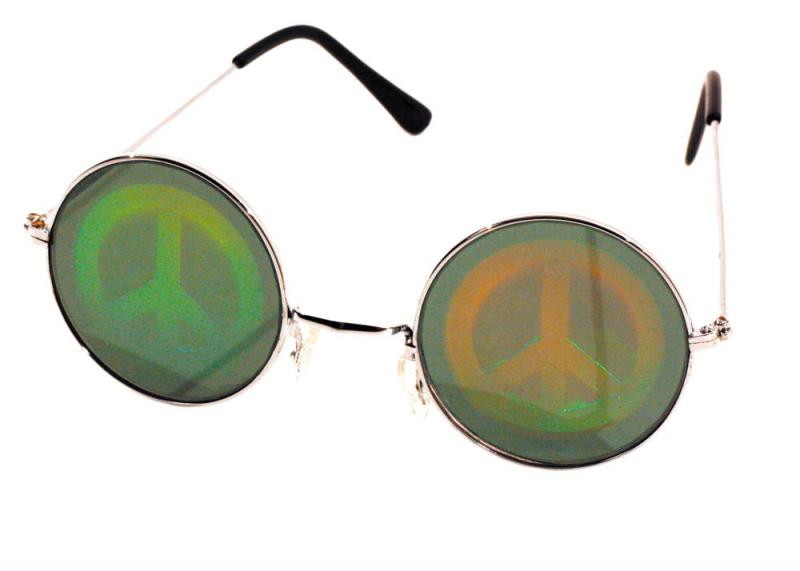 Lunettes hologram Peace and Love pas cher