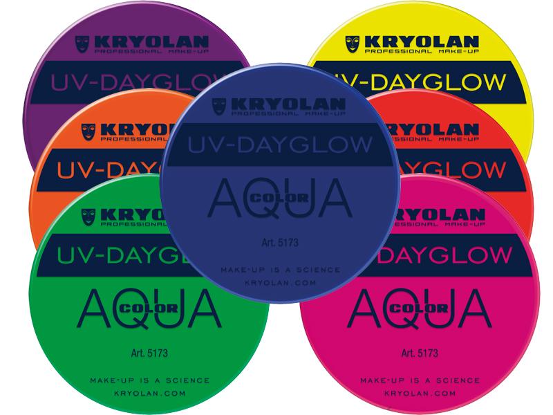 Maquillage fluorescent aquacolor Kryolan UV-DAYGLOW