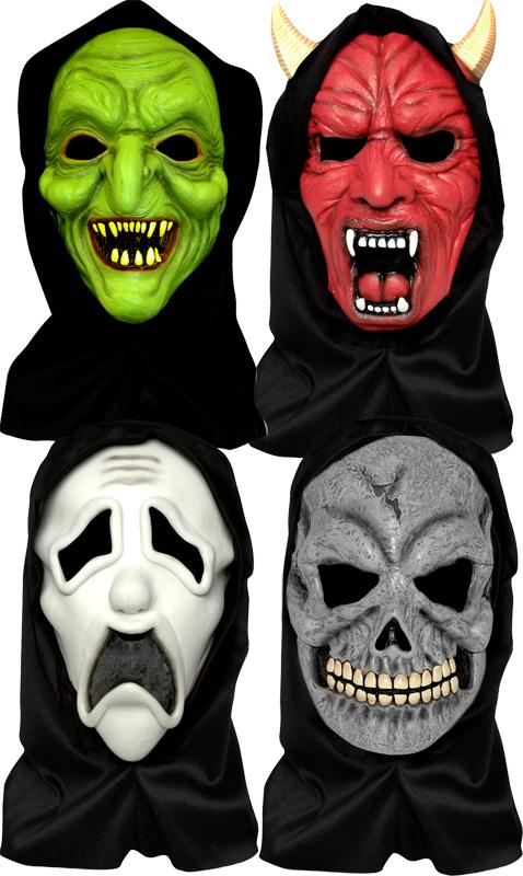 Masque tête de mort cagoule - Accessoire déguisement pas cher 