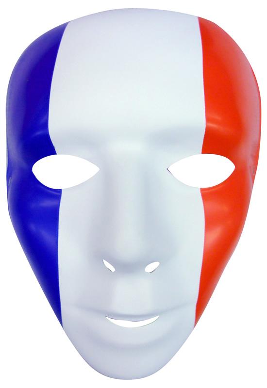 Masque Plastique Tricolore pas cher