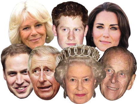 Masques famille royale Royaume Uni pas cher