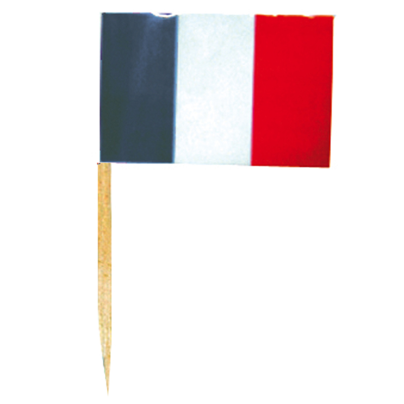 mini drapeaux france sur piques en bois pas cher