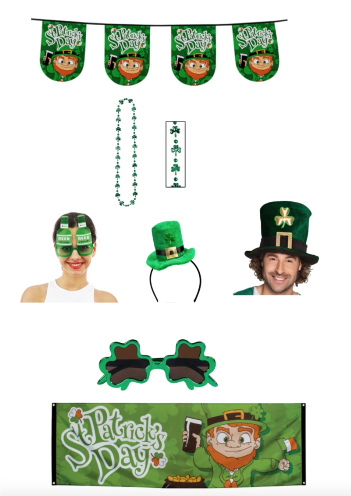 Pack de décorations Saint Patrick XXL à petit prix