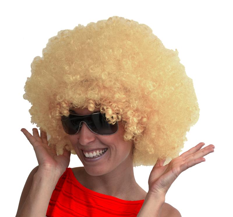 Perruque Afro Blonde pas cher