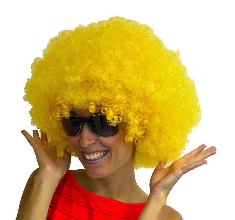 Perruque Afro Jaune pas cher