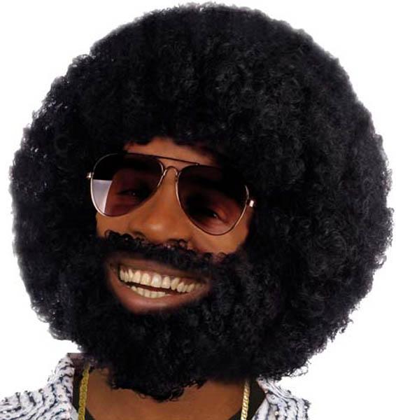 Perruque Afro Noire homme pas cher