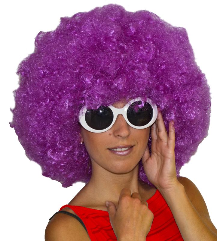 Perruque Afro Violette pas cher