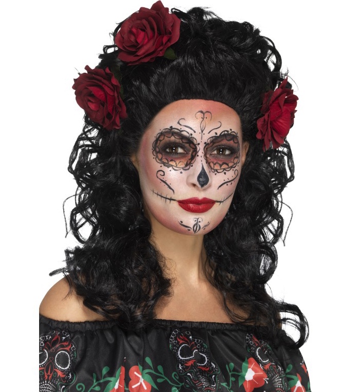 Perruque dia de los muertos pas cher