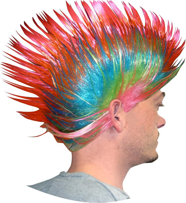 Perruque Punk Multicolore pas cher