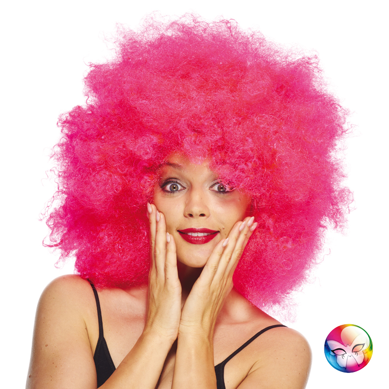 Perruque super afro rose pas cher