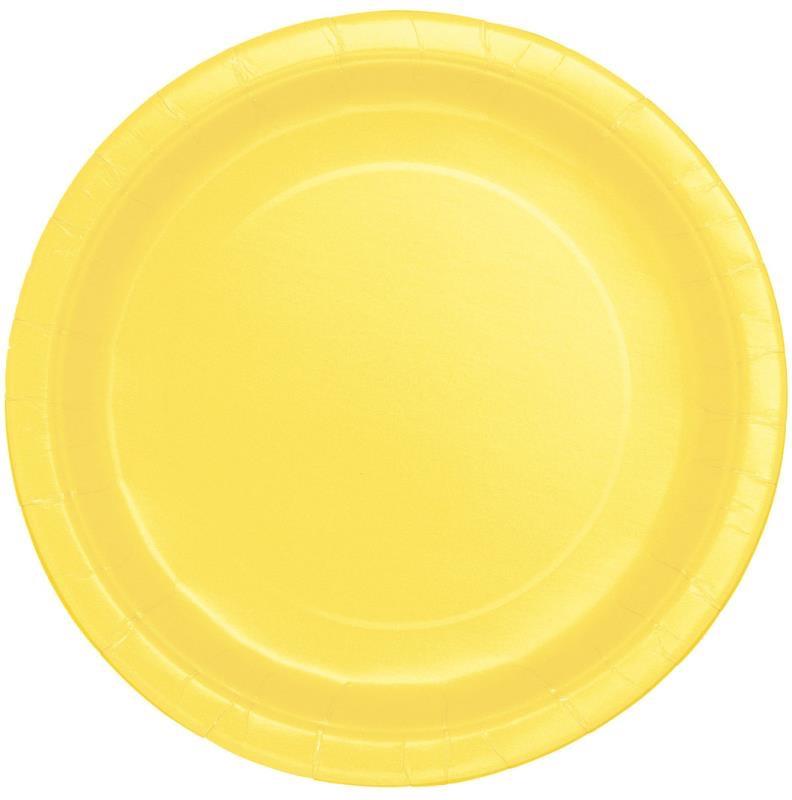 Petites assiettes rondes jaune pas cher