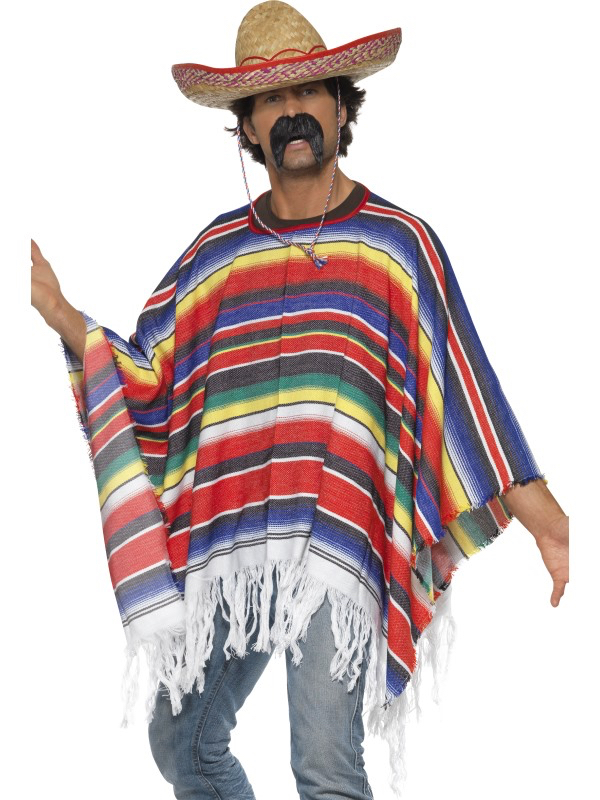 Poncho Mexicain rainbow pas cher