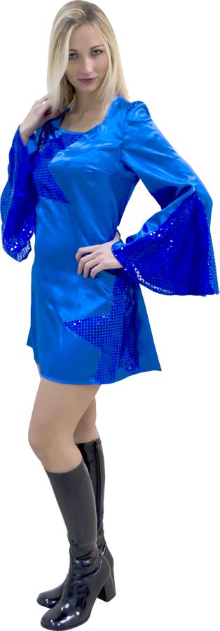 Robe Disco pour femme en Bleu pas cher