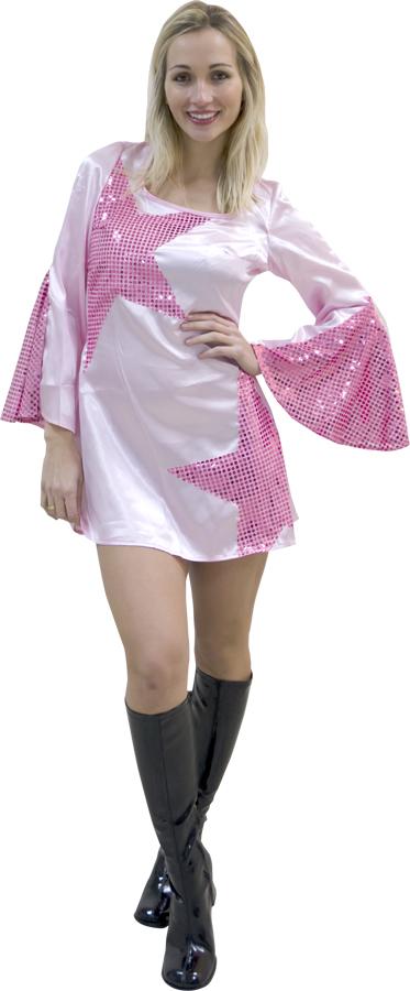 Robe Disco pour femme en rose pas cher