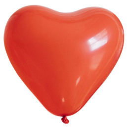 sachet de 25 ballons coeur rouge pas cher