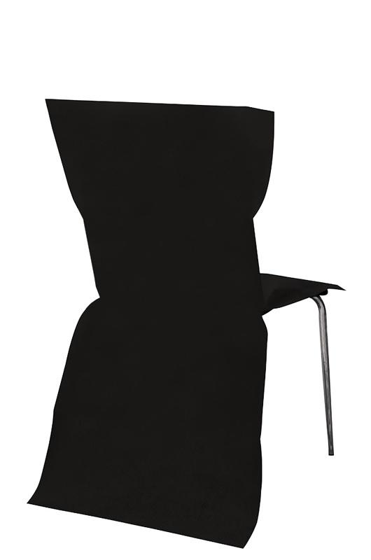 Sachet de 6 housses de chaise non tissé Noir pas cher