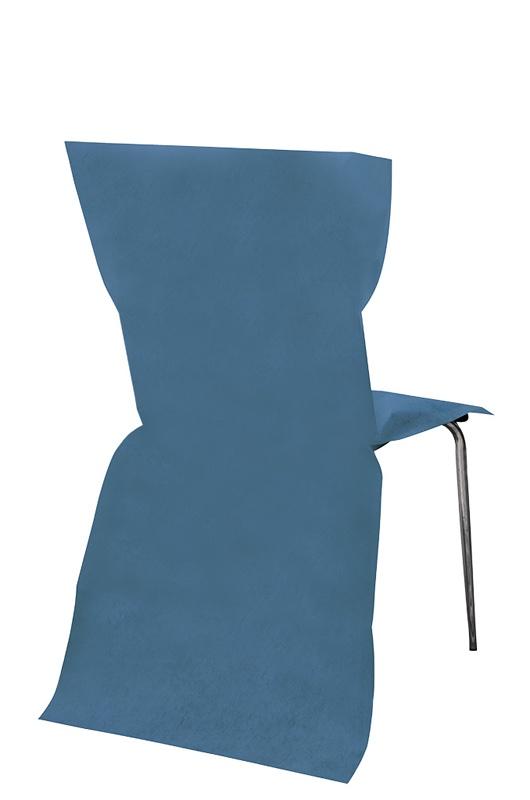 Sachet de 6 housses de chaise non tissé Turquoise pas cher