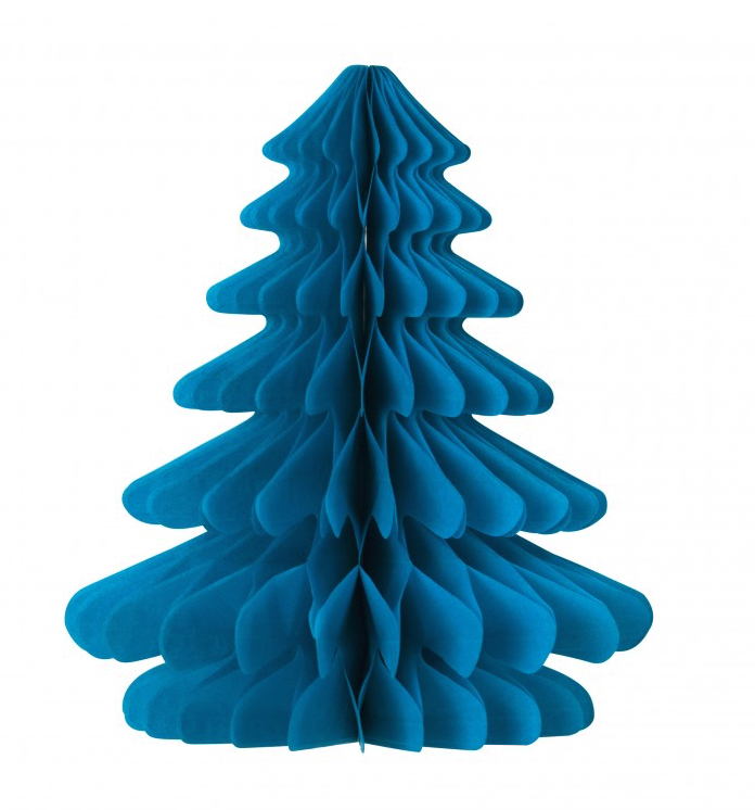 Sapin bleu en papier alvéolé pas cher