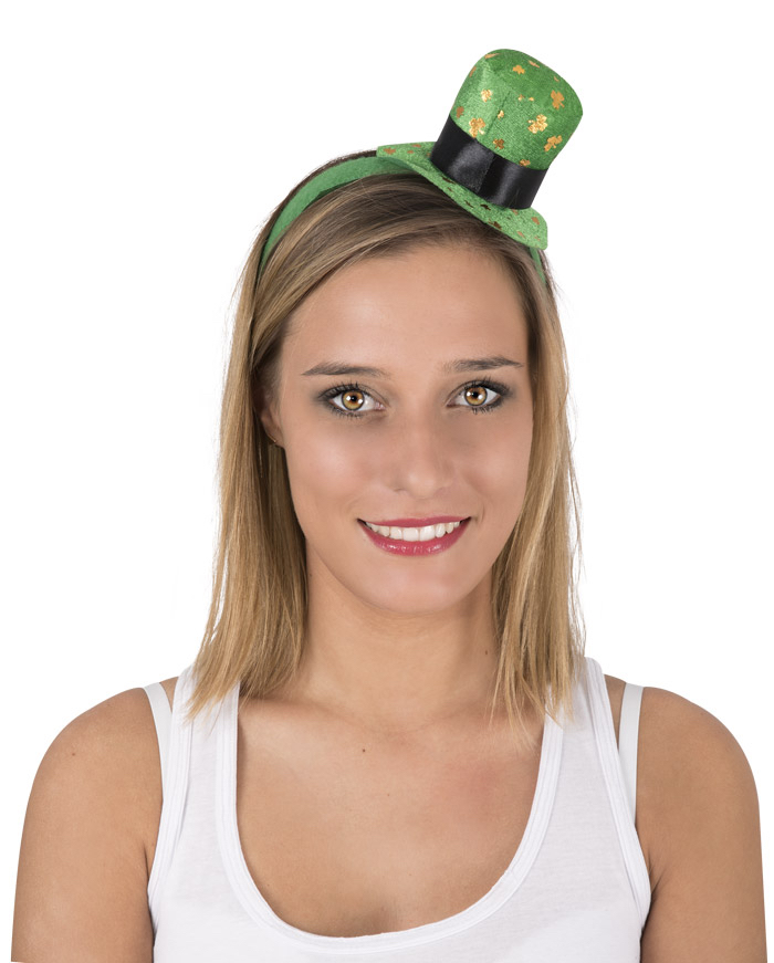 Serre tête mini haut de forme Saint Patrick pas cher