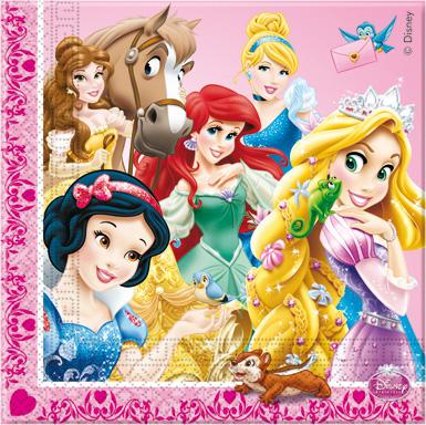 Serviettes Anniversaire Princesses pas cher