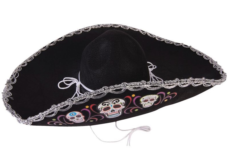 Sombrero Dia De Los Muertos pas cher