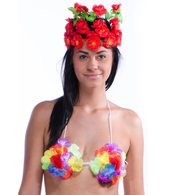 Soutien gorge en fleur hawaienne