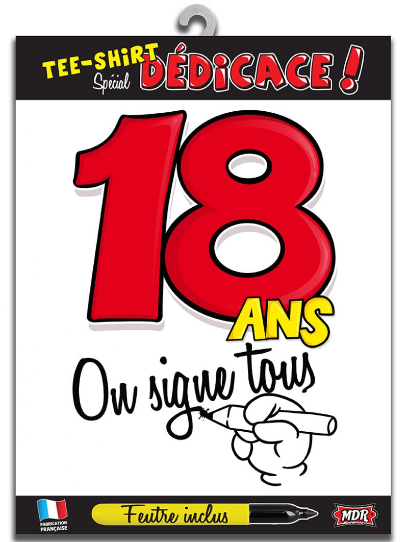 T-shirt Spécial Dédicace 18 ans pas cher